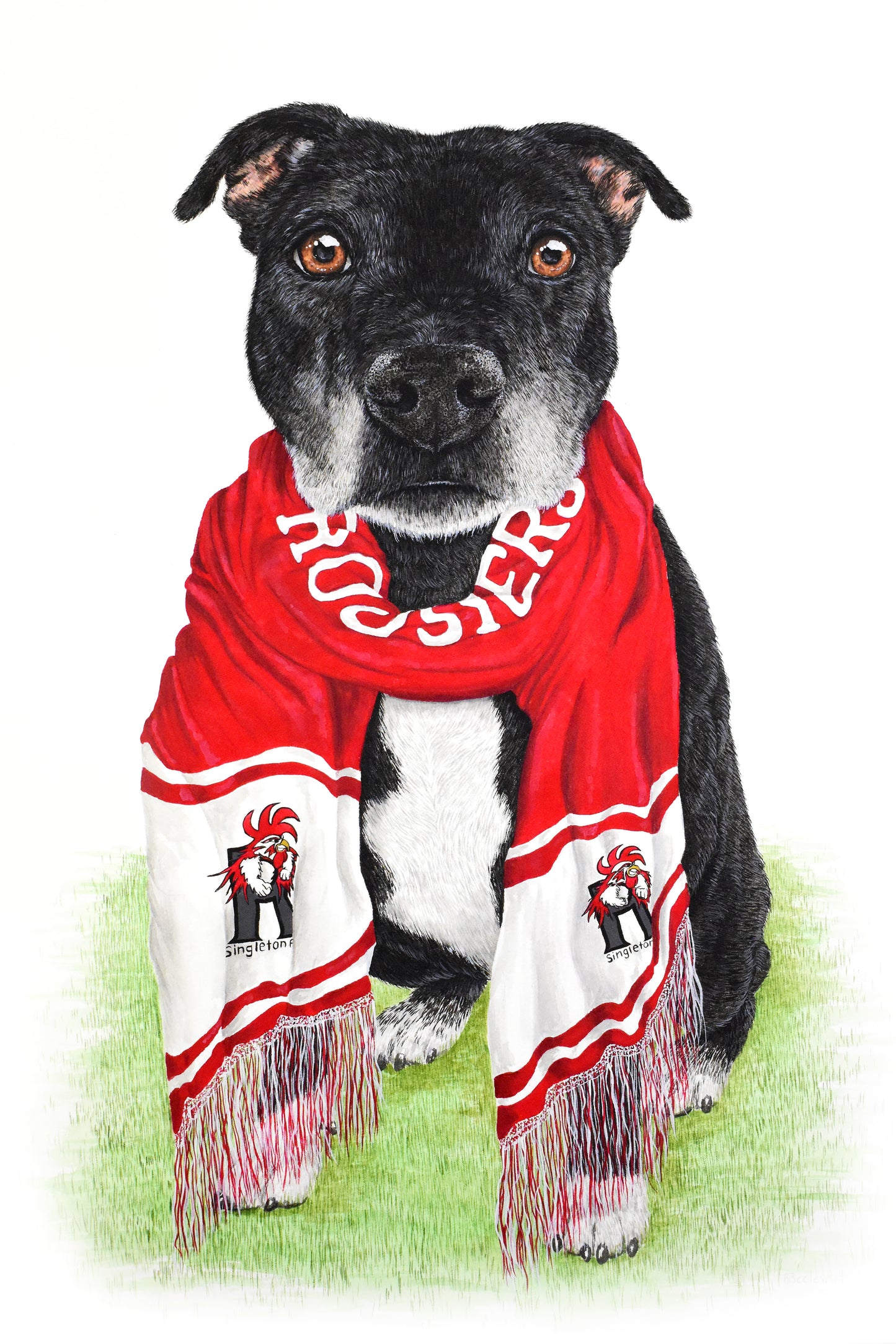 Traditional Paper Pet Portrait