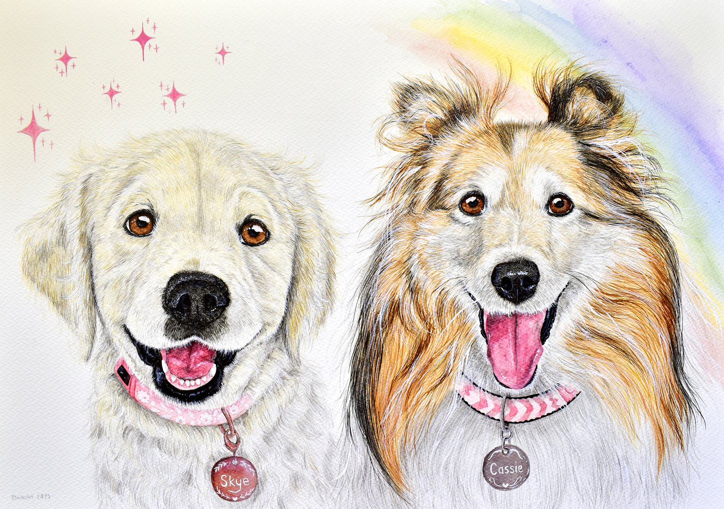 Traditional Paper Pet Portrait