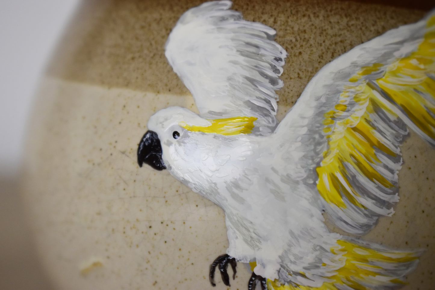 Upcycled Mug - Yellow Crested Cockatoo