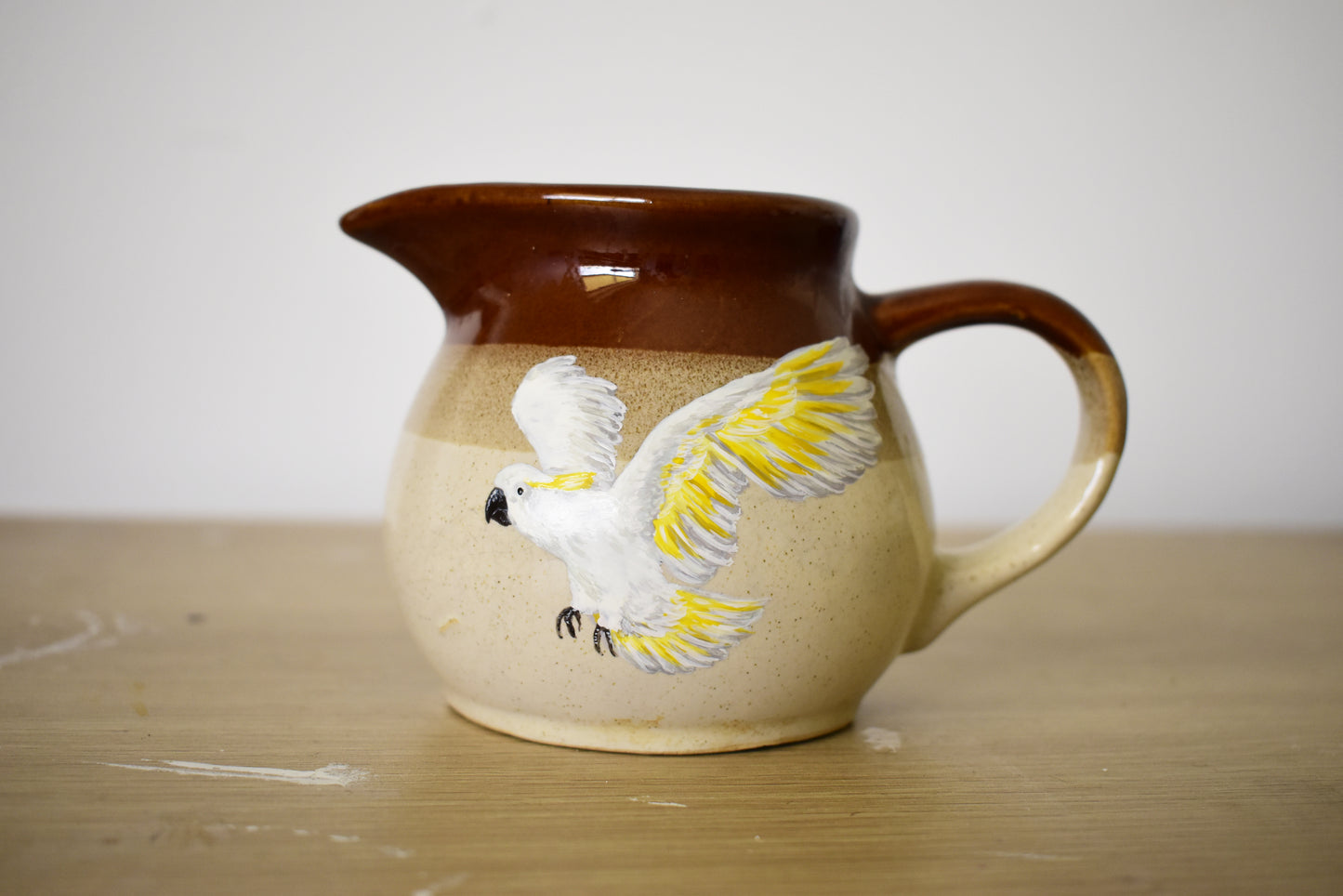 Upcycled Mug - Yellow Crested Cockatoo