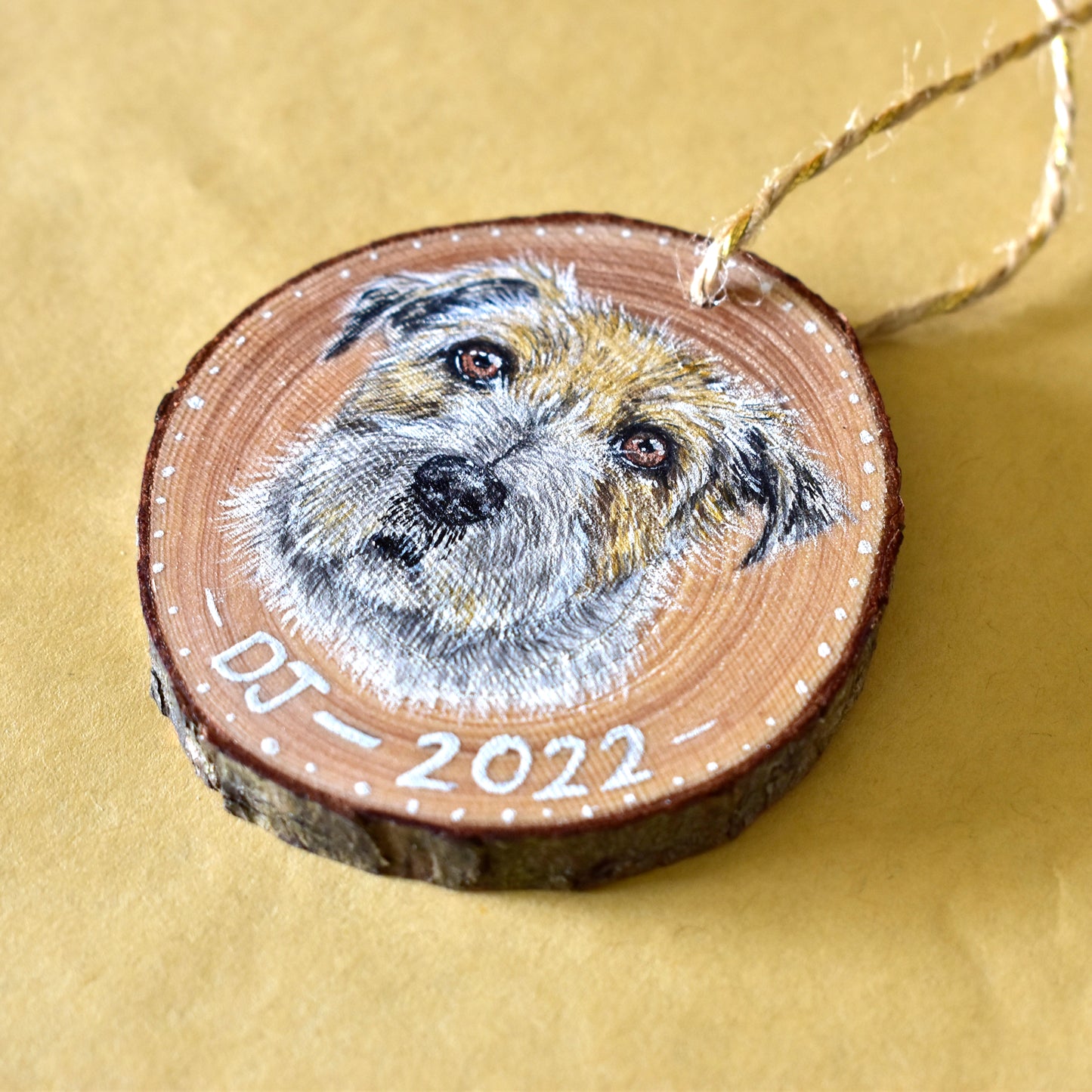 Wood Slice Pet Ornament