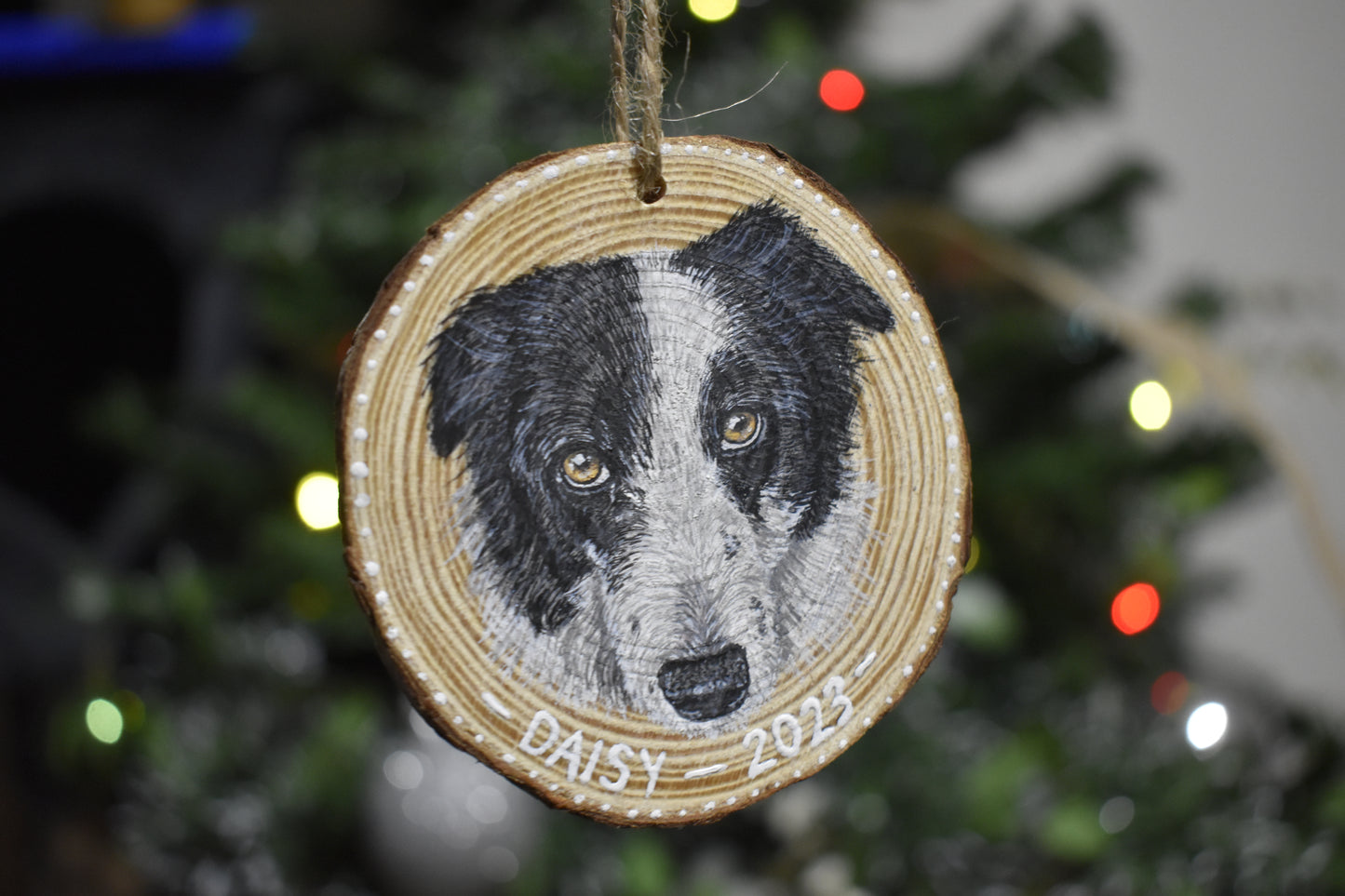 Wood Slice Pet Ornament