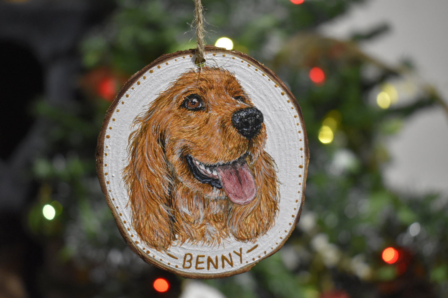 Wood Slice Pet Ornament