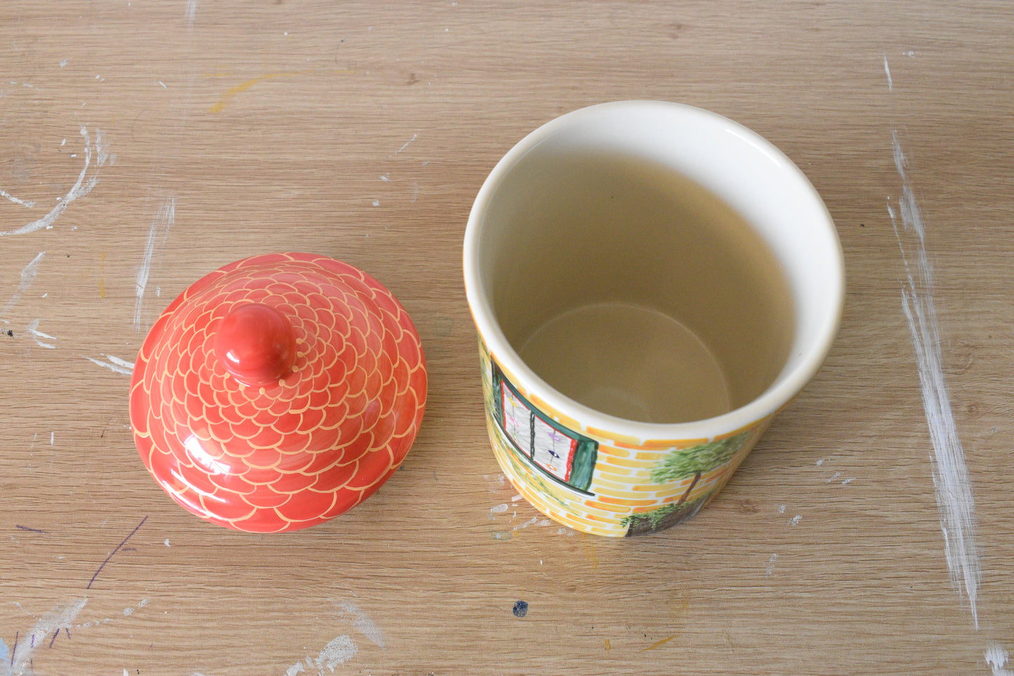 Upcycled Cottage Cookie Jar