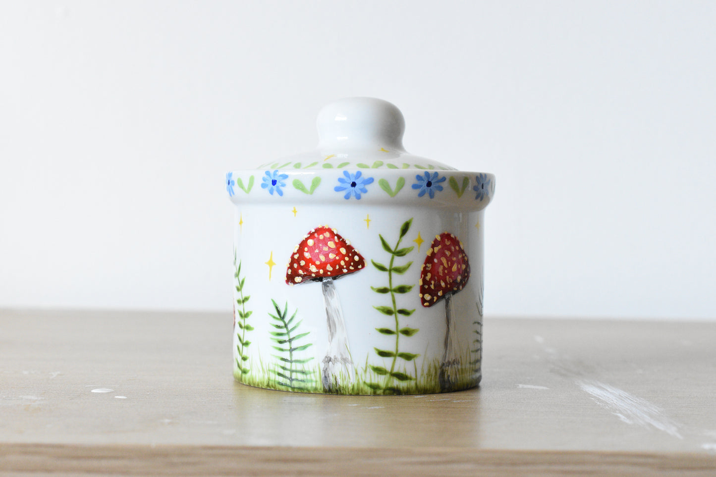 Upcycled Mushroom Sugar Jar