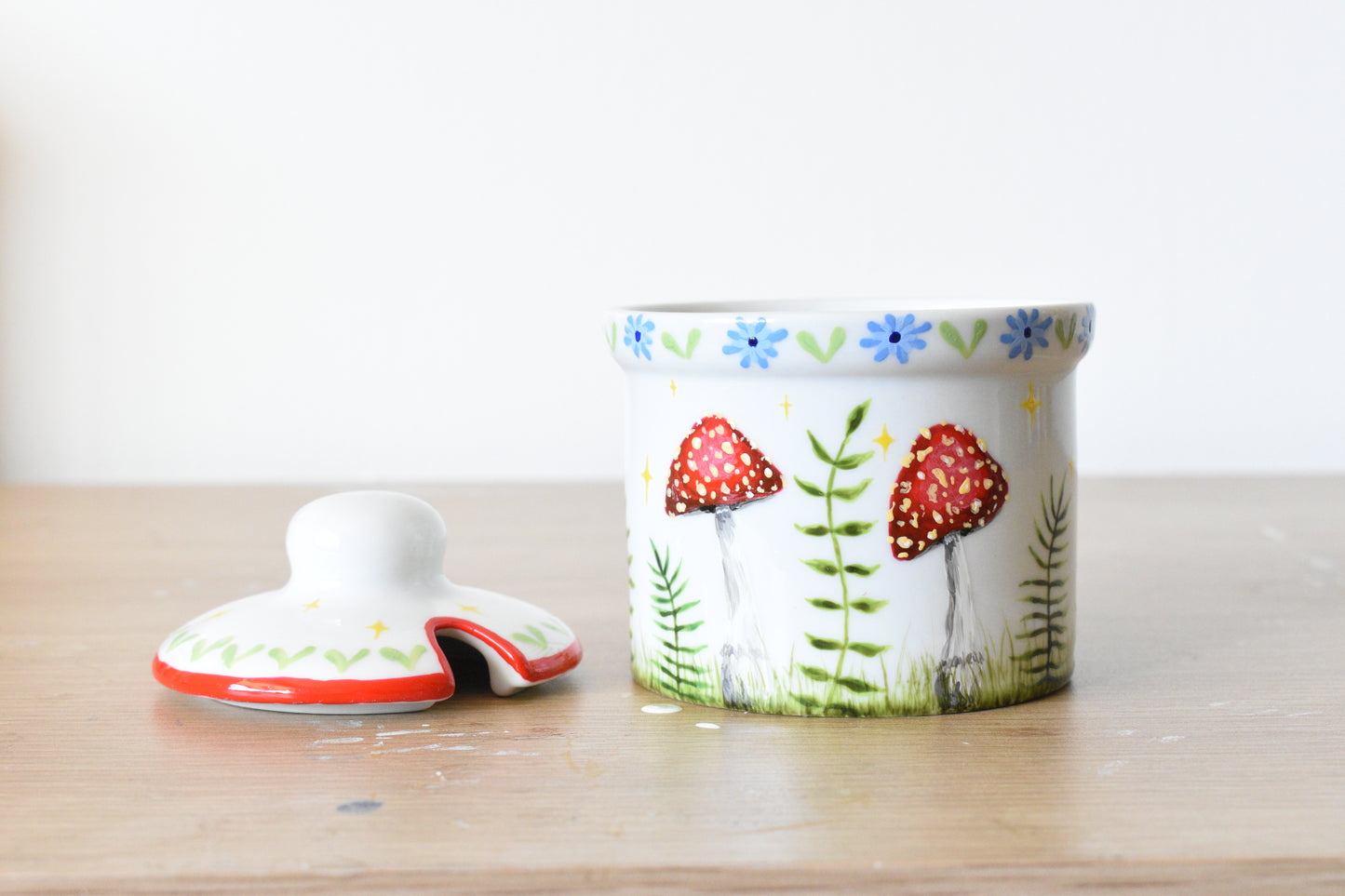 Upcycled Mushroom Sugar Jar