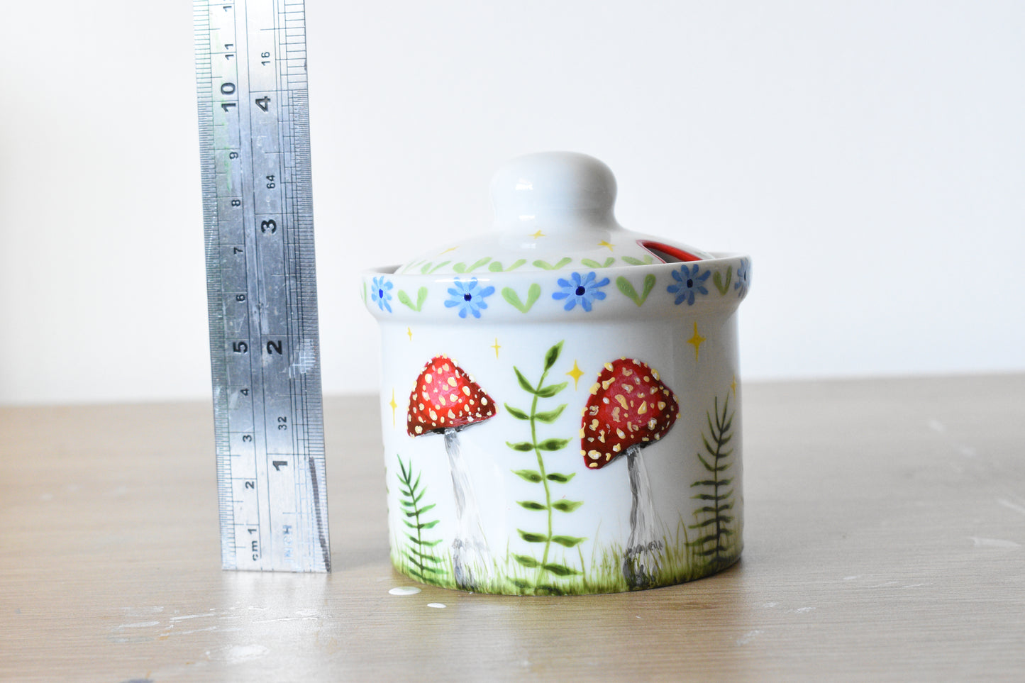 Upcycled Mushroom Sugar Jar