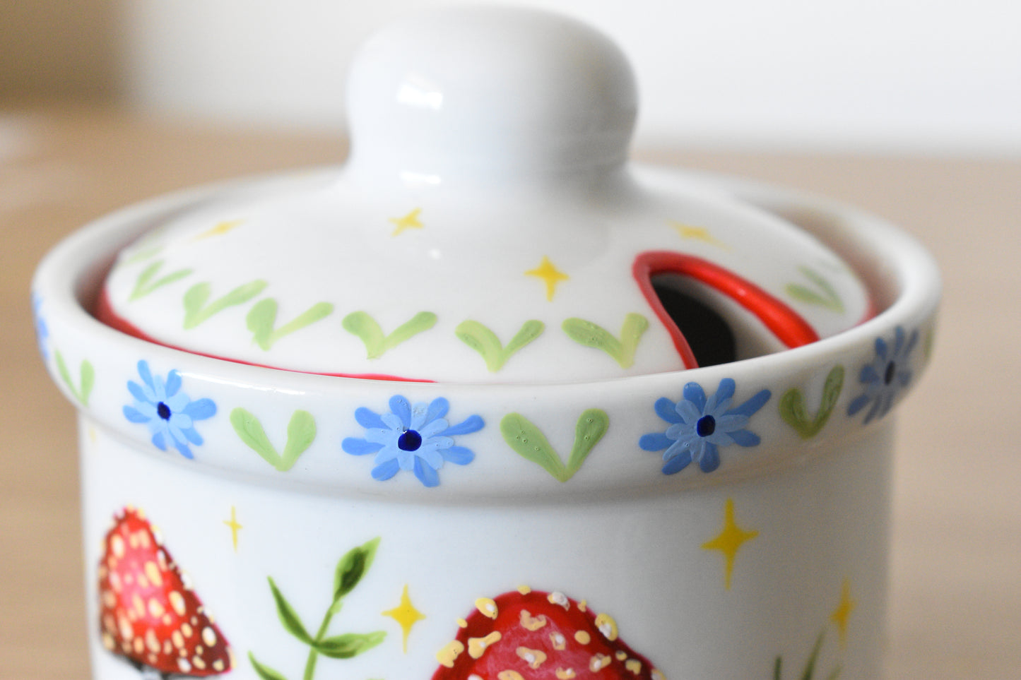 Upcycled Mushroom Sugar Jar