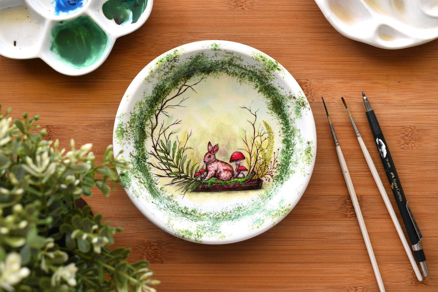 Woodland Bunny Display / Trinket Plate