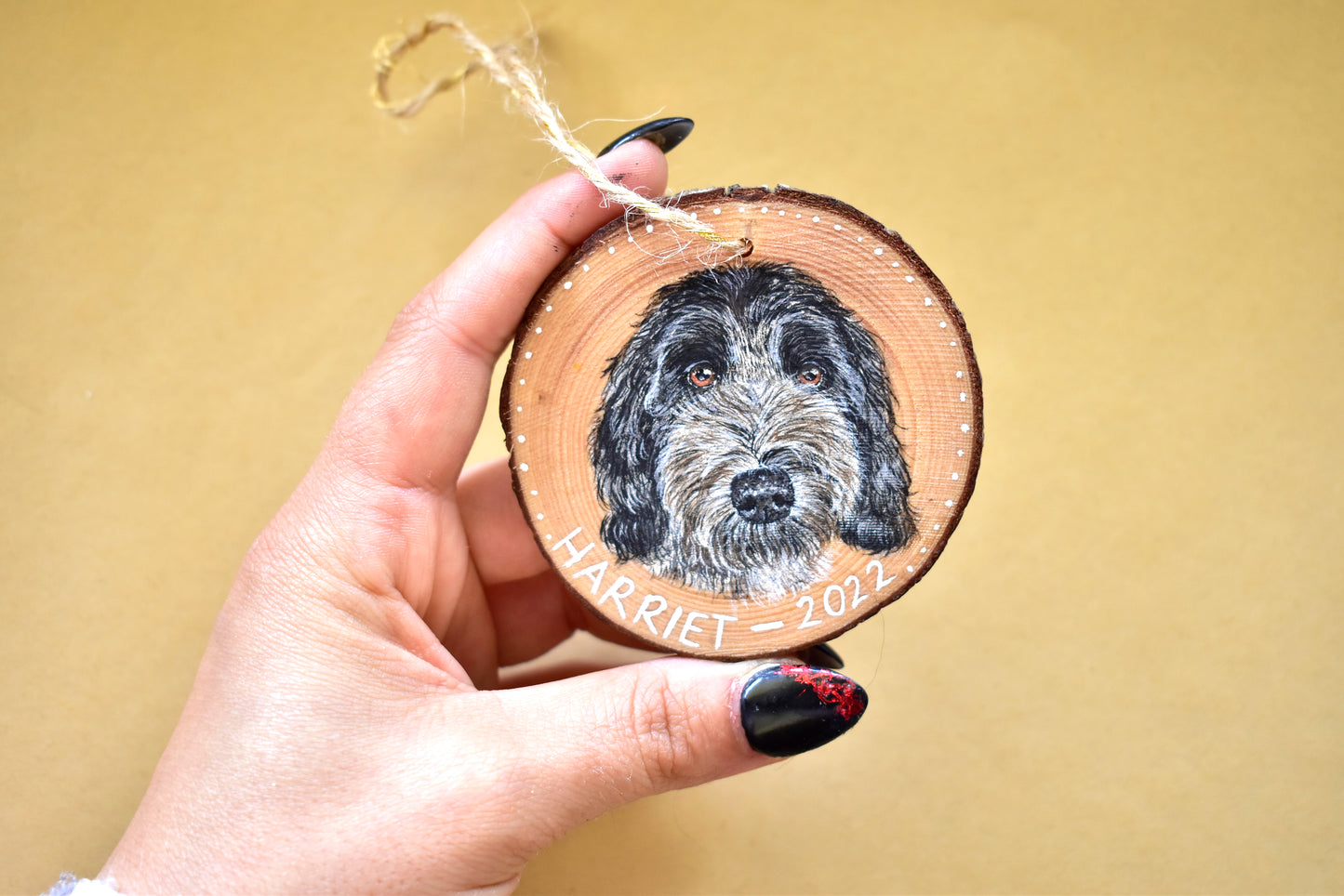 Wood Slice Pet Ornament
