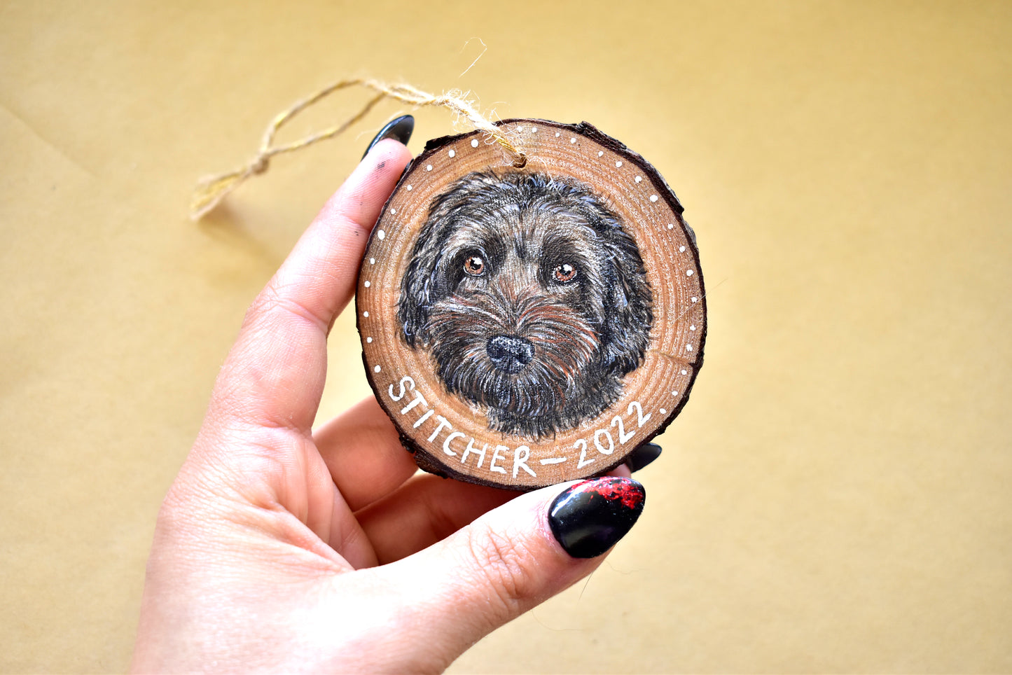 Wood Slice Pet Ornament
