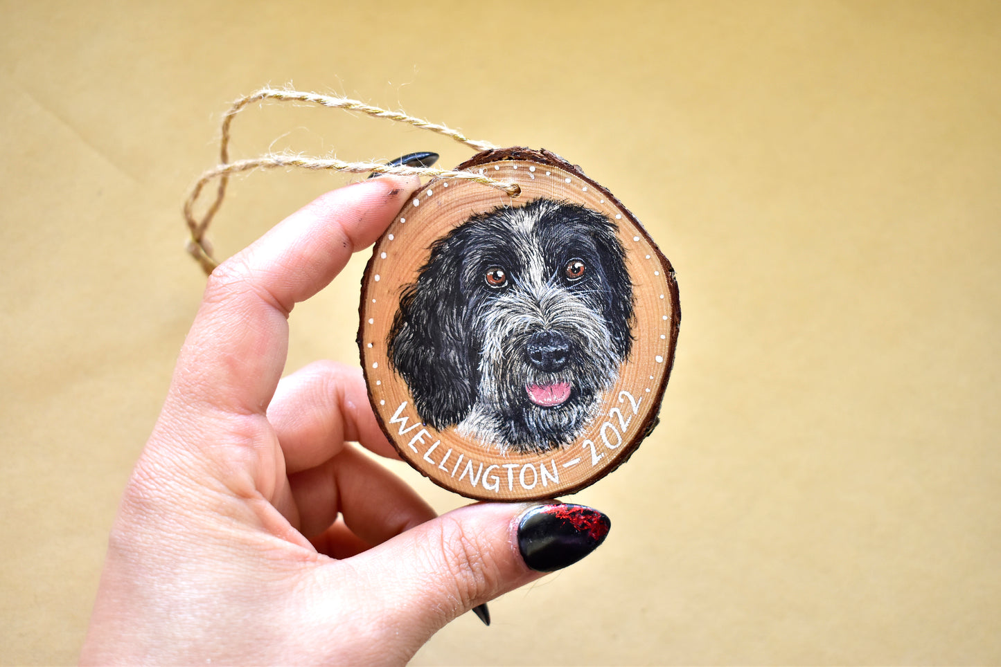 Wood Slice Pet Ornament