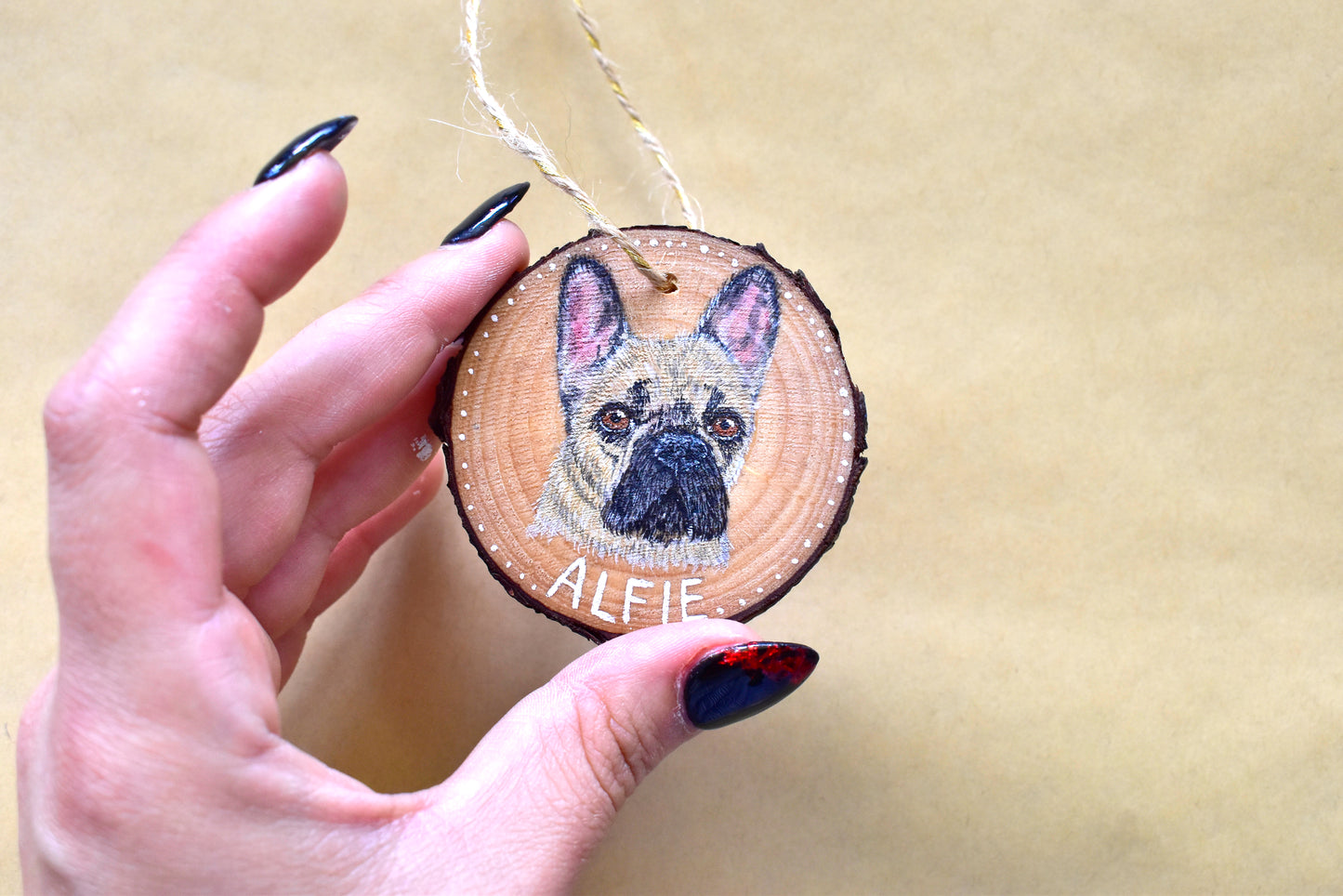 Wood Slice Pet Ornament