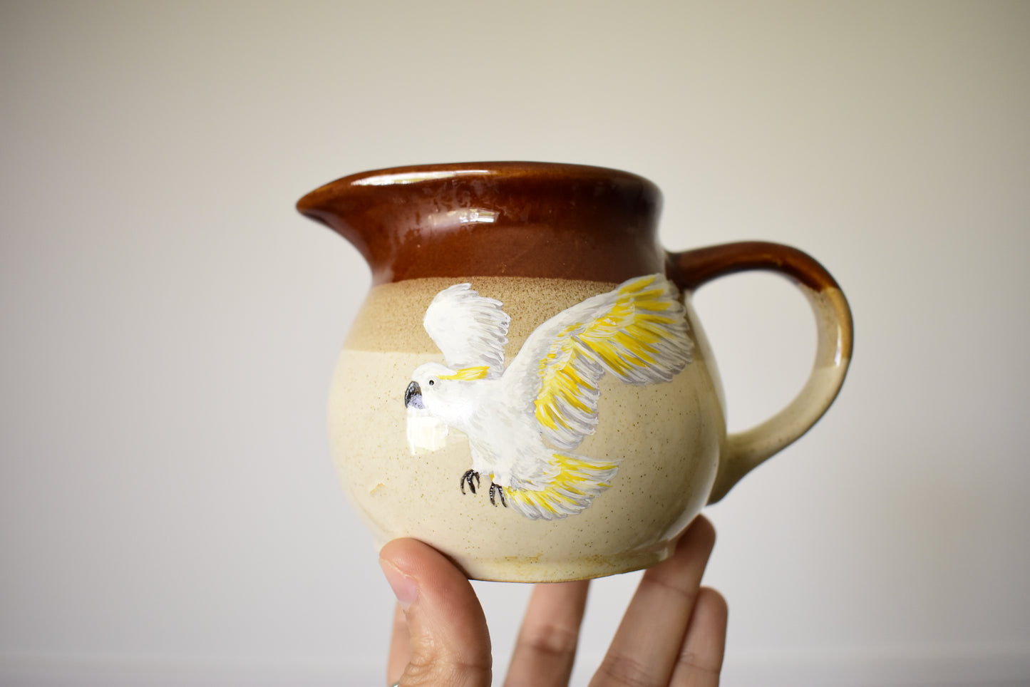 Upcycled Mug - Yellow Crested Cockatoo