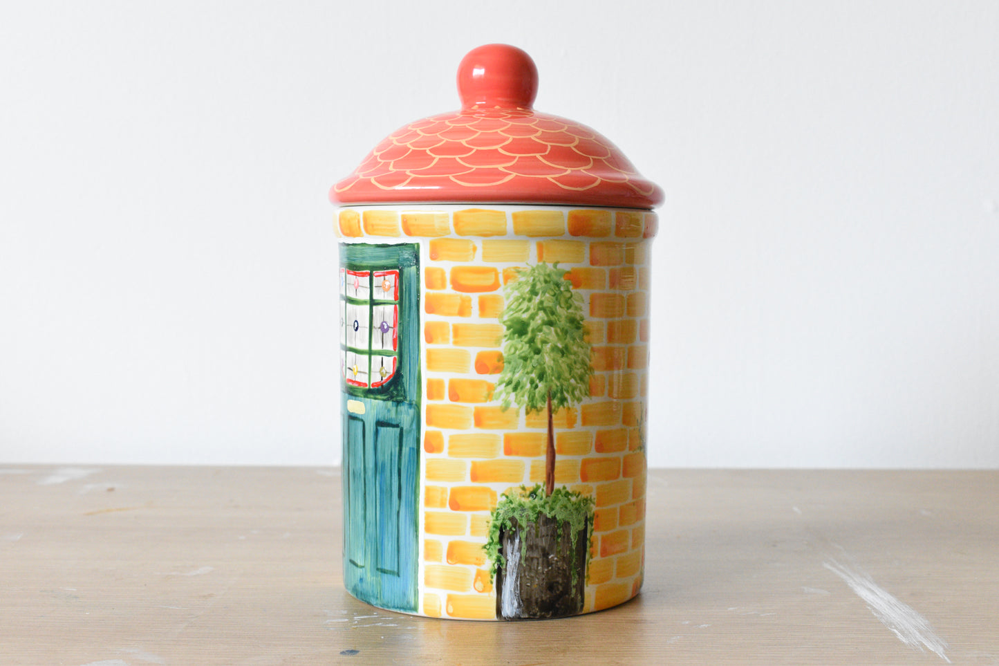 Upcycled Cottage Cookie Jar