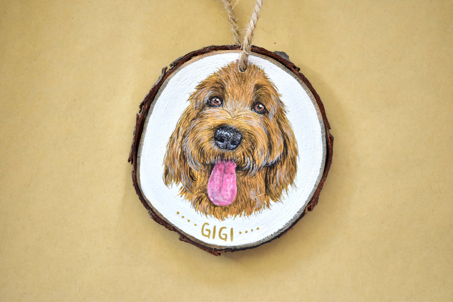 Wood Slice Pet Ornament