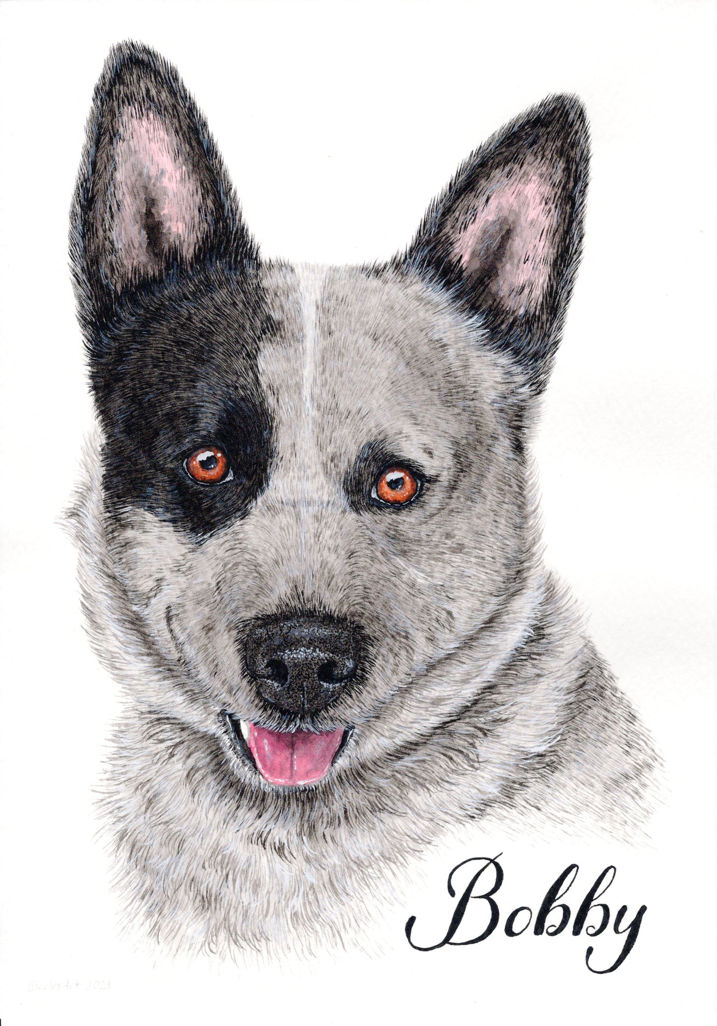 Traditional Paper Pet Portrait