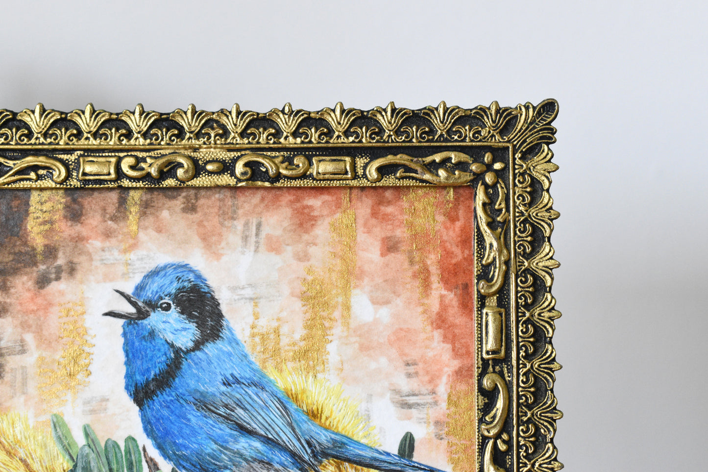 "Regal Fairy Wren" Original Framed